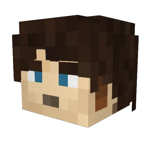 rlnagle Minecraft avatar head, 3D render