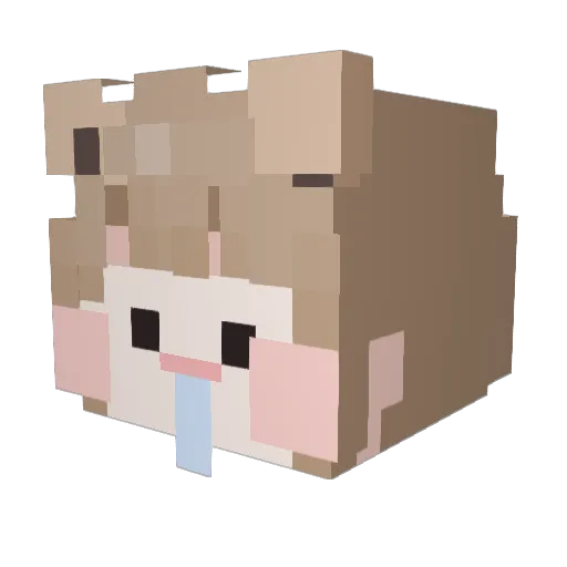 rloldl_ Minecraft avatar head, 3D render