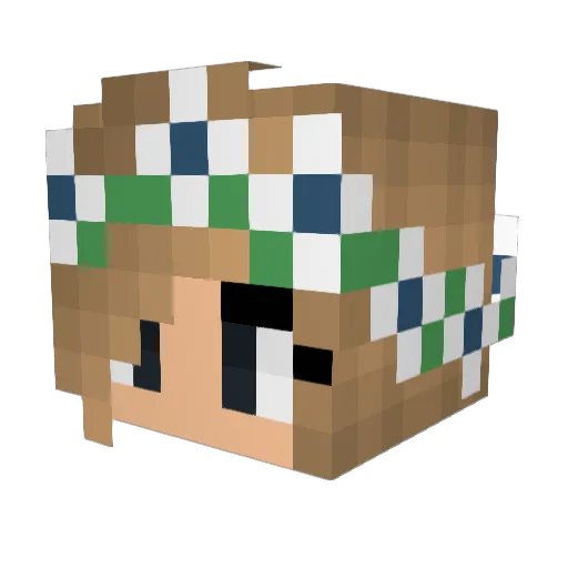 rlp06 Minecraft avatar head, 3D render