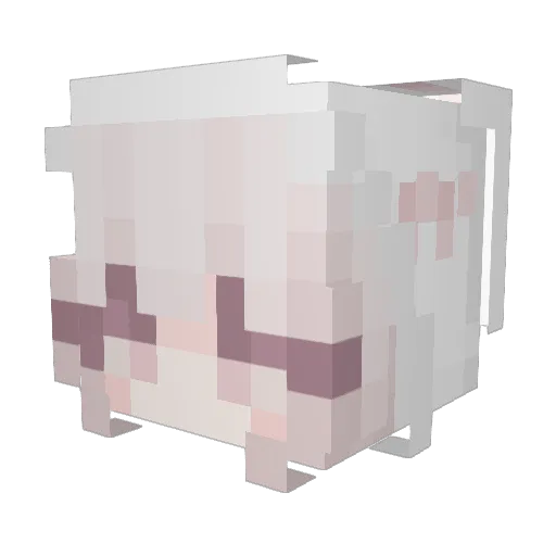 rlso Minecraft avatar head, 3D render