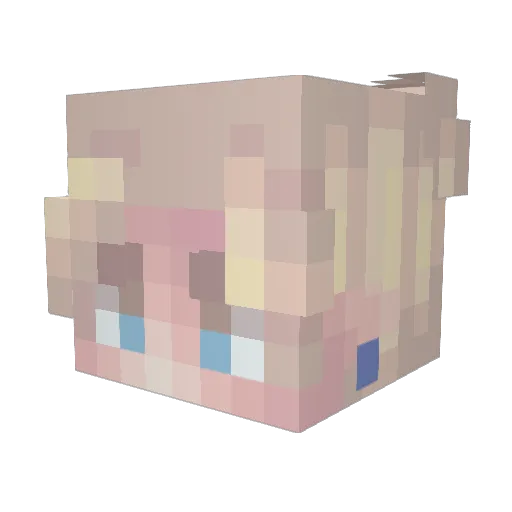 rltrr Minecraft avatar head, 3D render
