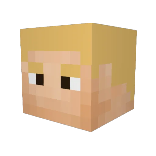 rmalouf Minecraft avatar head, 3D render