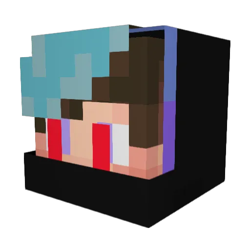 rmaszee Minecraft avatar head, 3D render
