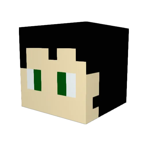 rmbear Minecraft avatar head, 3D render