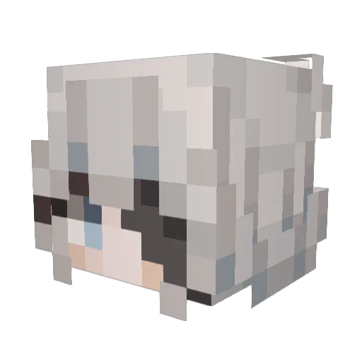 rmew Minecraft avatar head, 3D render