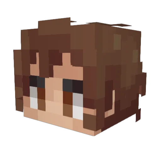 rmllew Minecraft avatar head, 3D render