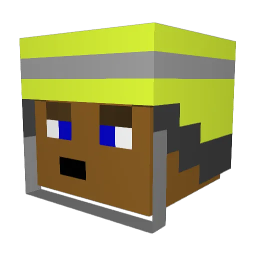 rmnwlf Minecraft avatar head, 3D render