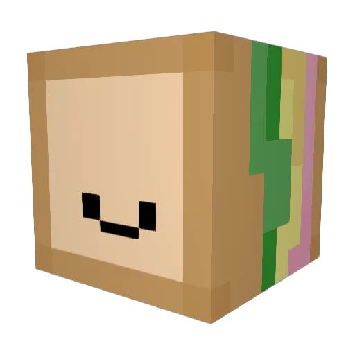 rmrt Minecraft avatar head, 3D render