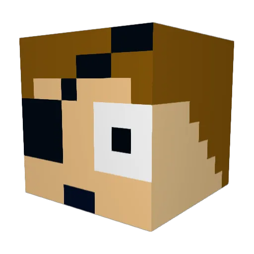rn0lan Minecraft avatar head, 3D render