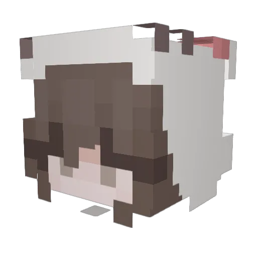rn1h Minecraft avatar head, 3D render
