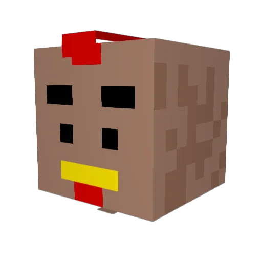 rn1to25 Minecraft avatar head, 3D render