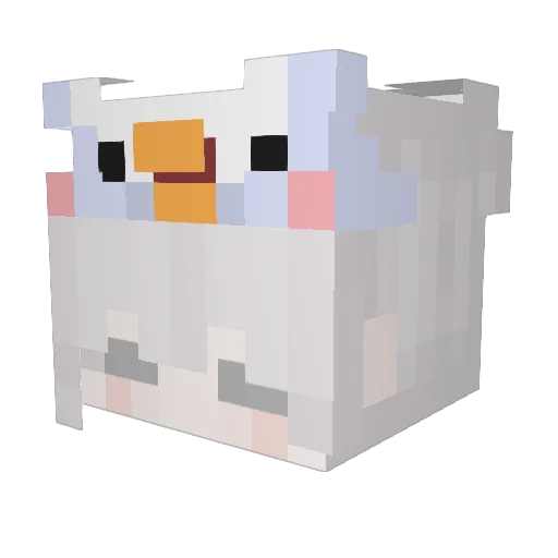 rnbwbnny Minecraft avatar head, 3D render