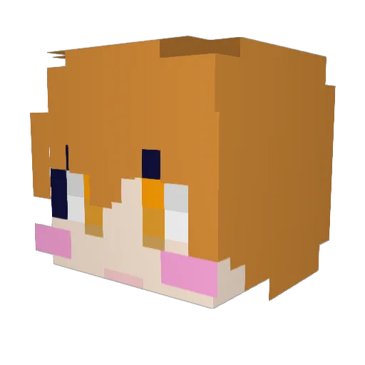 rndls Minecraft avatar head, 3D render