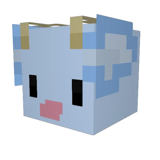rnjs5 Minecraft avatar head, 3D render