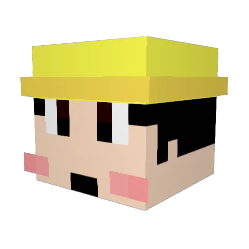 rnjsghk Minecraft avatar head, 3D render
