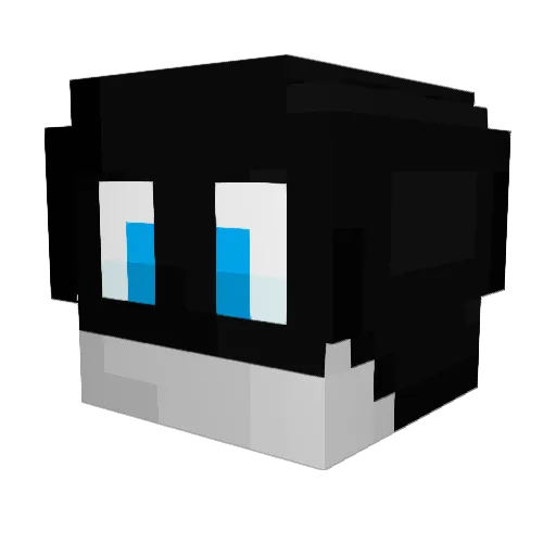 rnorgana Minecraft avatar head, 3D render
