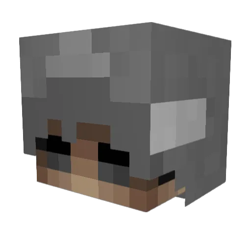 rnry Minecraft avatar head, 3D render