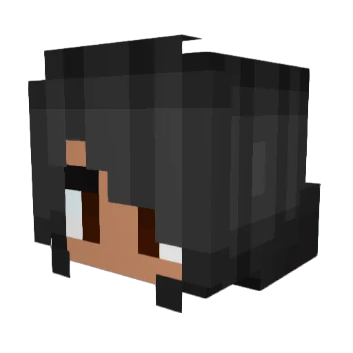 rnuov Minecraft avatar head, 3D render