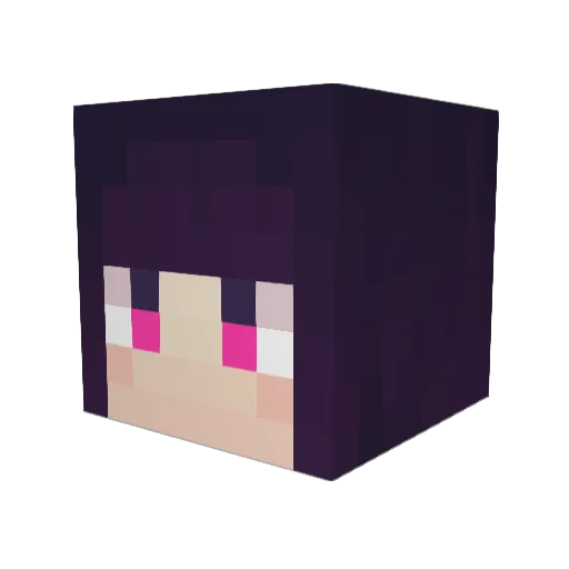 rnusan Minecraft avatar head, 3D render