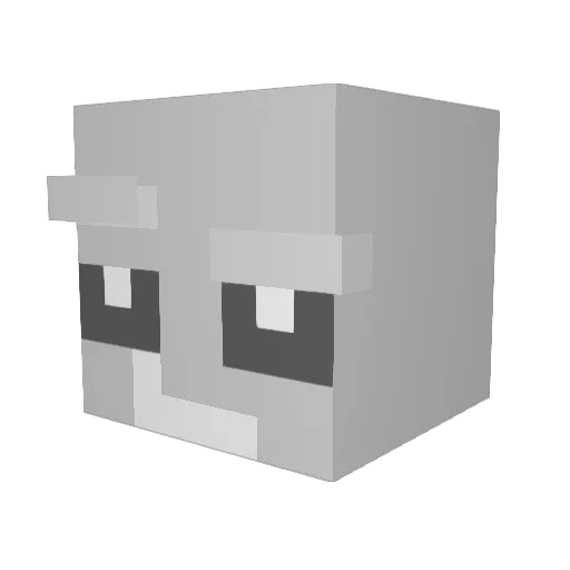 rnyfael Minecraft avatar head, 3D render