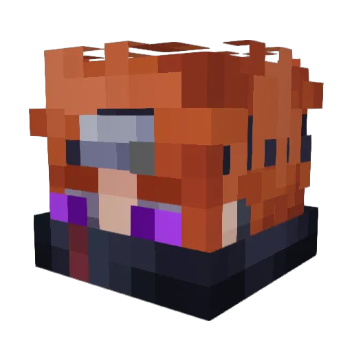 ro2k Minecraft avatar head, 3D render