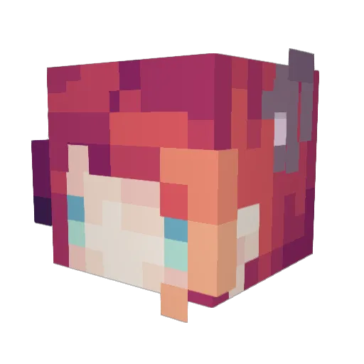 ro3or Minecraft avatar head, 3D render