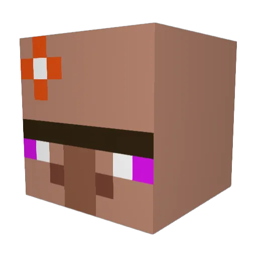 ro4rd Minecraft avatar head, 3D render