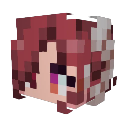roadkillrose Minecraft avatar head, 3D render