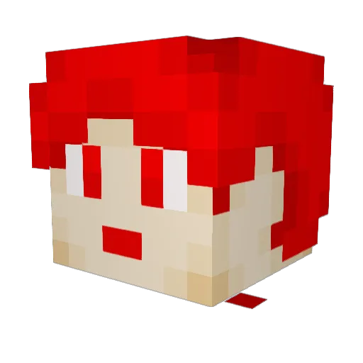 roadthesun Minecraft avatar head, 3D render