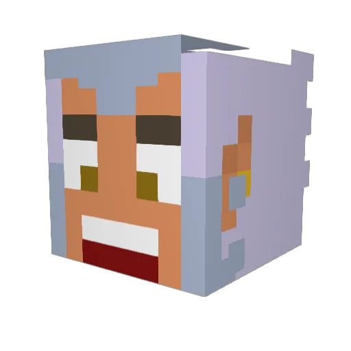 roadto5000 Minecraft avatar head, 3D render