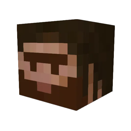 roanqoan Minecraft avatar head, 3D render