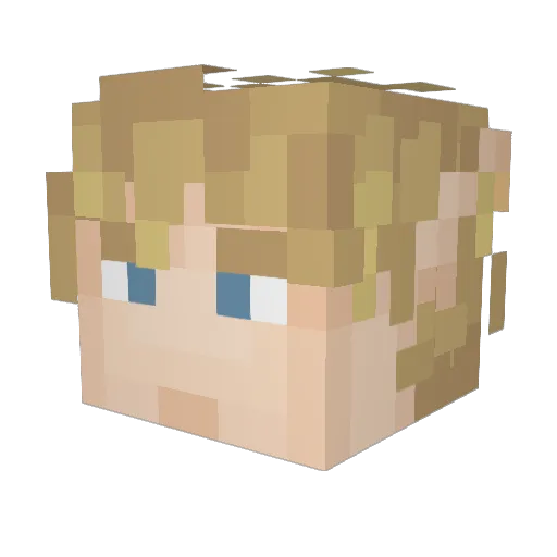 roarby Minecraft avatar head, 3D render