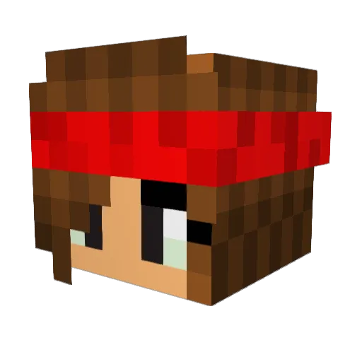 roaringA Minecraft avatar head, 3D render