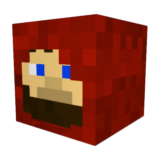 rob16_ Minecraft avatar head, 3D render