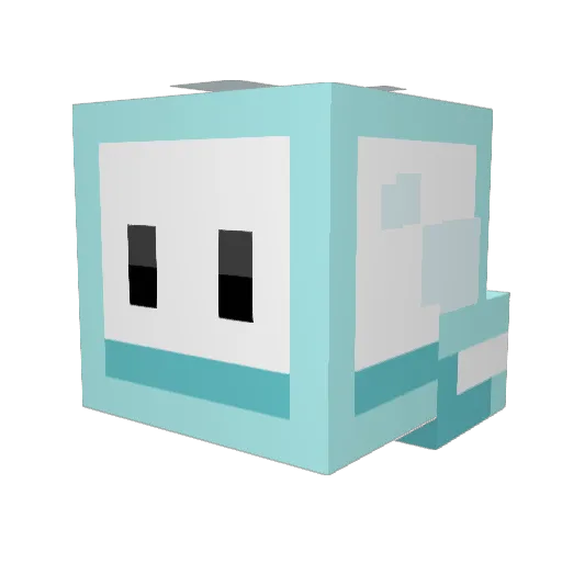rob3ky Minecraft avatar head, 3D render