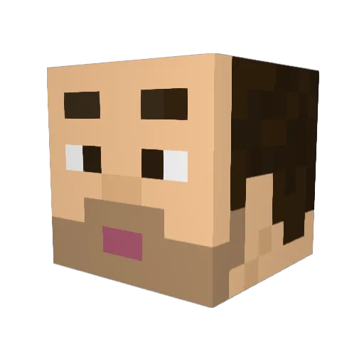 robarmo Minecraft avatar head, 3D render