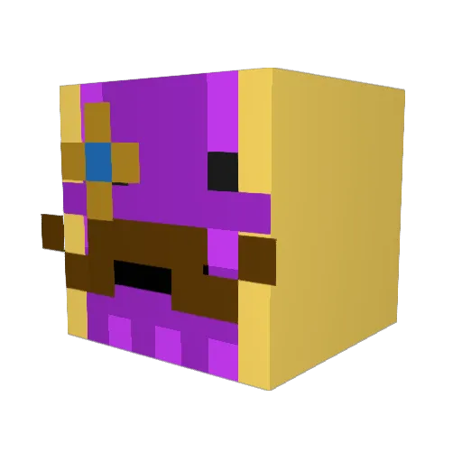 robberdogg Minecraft avatar head, 3D render