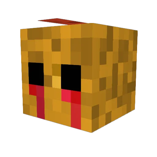 robbierust Minecraft avatar head, 3D render