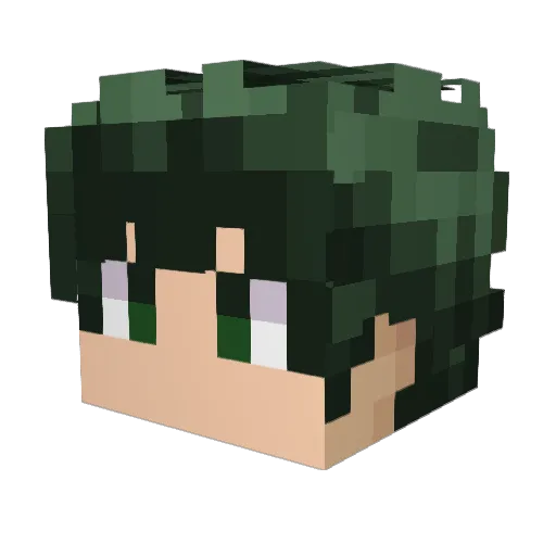 robedrop Minecraft avatar head, 3D render