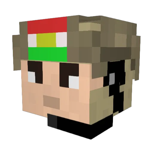 roberr Minecraft avatar head, 3D render