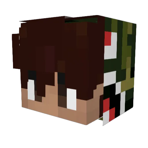 robert24 Minecraft avatar head, 3D render