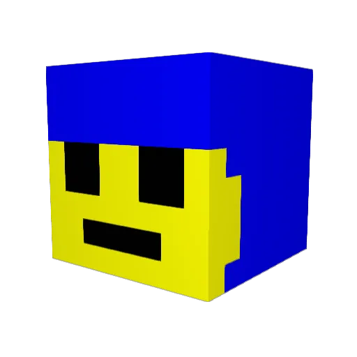 robert8000 Minecraft avatar head, 3D render