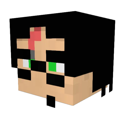 robertata Minecraft avatar head, 3D render