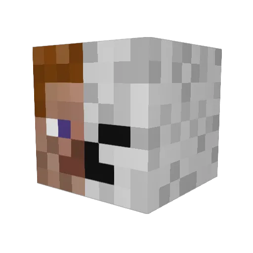 robertmine01 Minecraft avatar head, 3D render