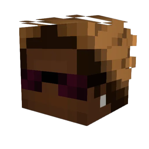 robertoverdose Minecraft avatar head, 3D render