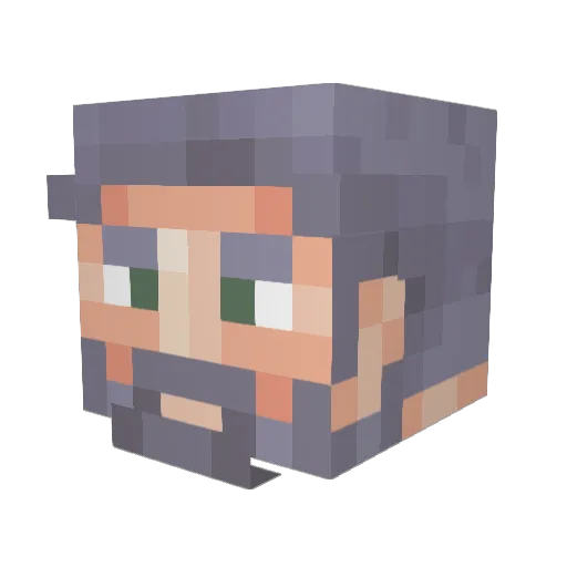 robertrumx Minecraft avatar head, 3D render
