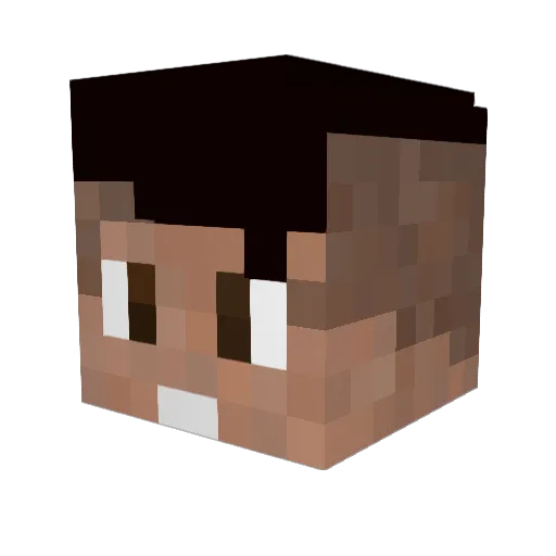 robertsanchez Minecraft avatar head, 3D render