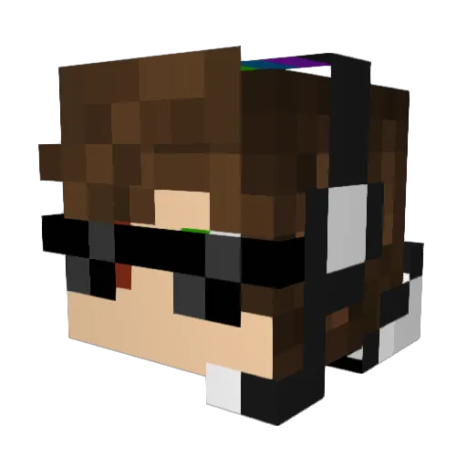 robertsrejects Minecraft avatar head, 3D render