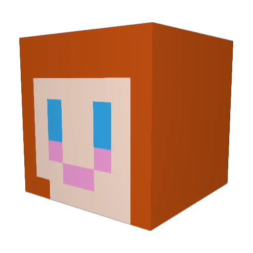 robertvap Minecraft avatar head, 3D render