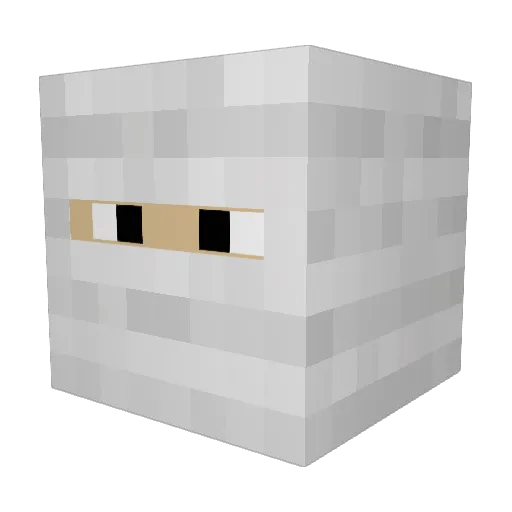 robidroid Minecraft avatar head, 3D render